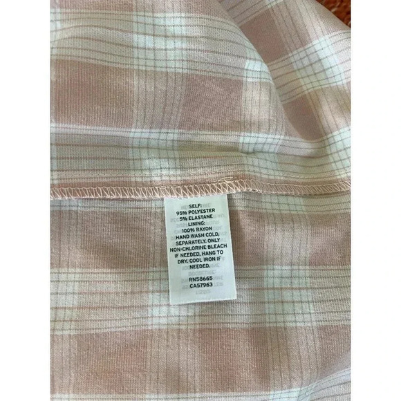 BP WOMENS SIZE L PINK WHITE SLEEVELESS ZIP BACK MIDI SUNDRESS - Picture 7 of 7